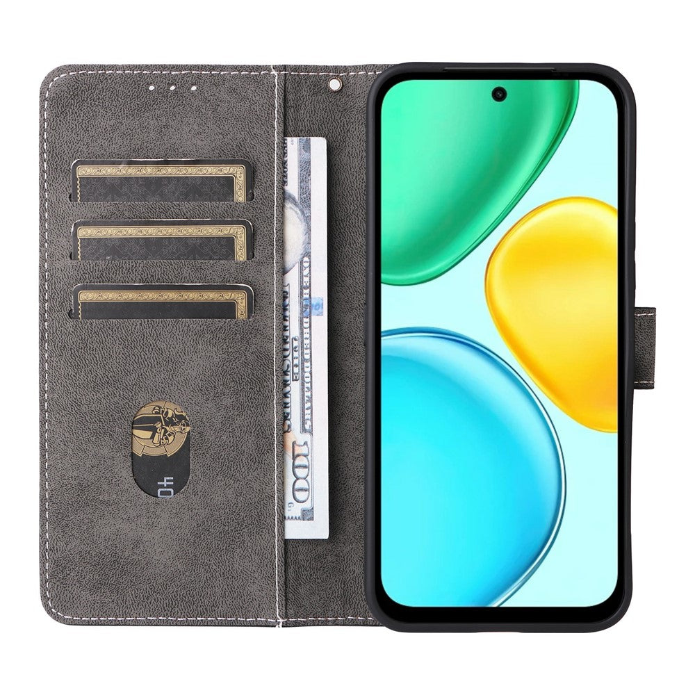 For Honor X7e 4G / Play 80 Plus 5G Wallet Case RFID Blocking PU Leather Phone Cover Stand with Strap