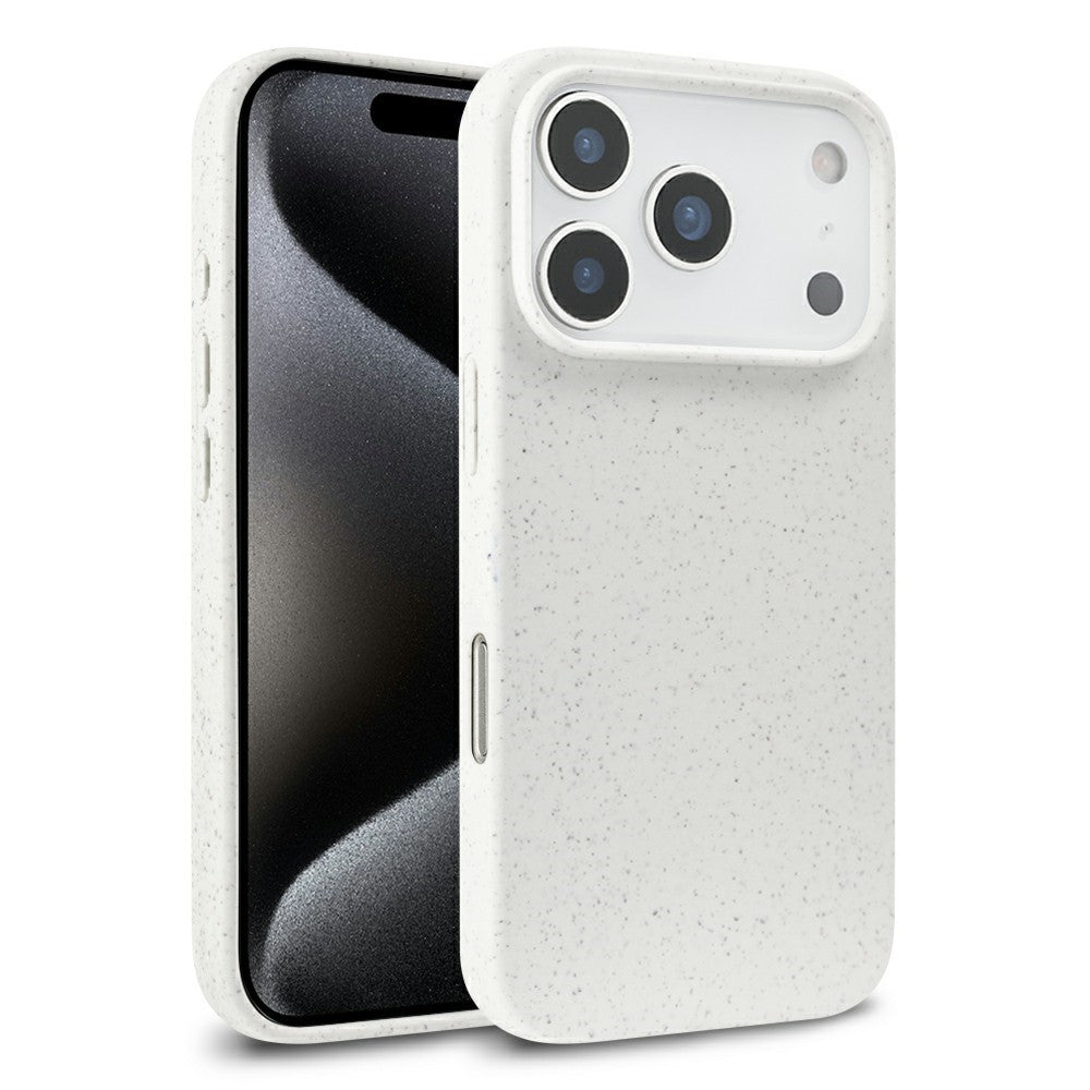 For iPhone 18 Pro Max / 17 Pro Max Case Biodegradable Wheat Straw + TPU Matte Phone Cover