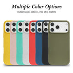 For iPhone 18 Pro Max / 17 Pro Max Case Biodegradable Wheat Straw + TPU Matte Phone Cover