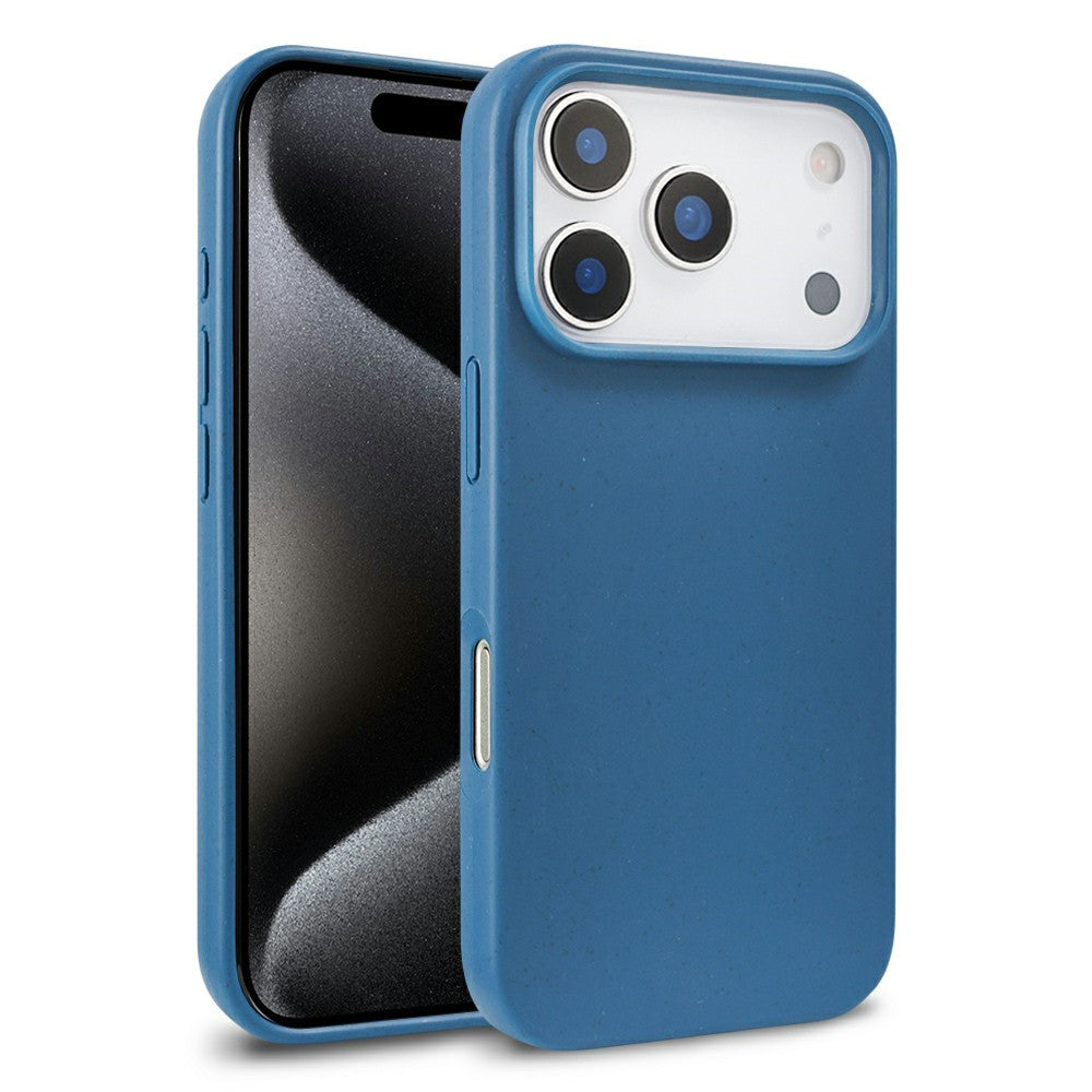 For iPhone 18 Pro Max / 17 Pro Max Case Biodegradable Wheat Straw + TPU Matte Phone Cover