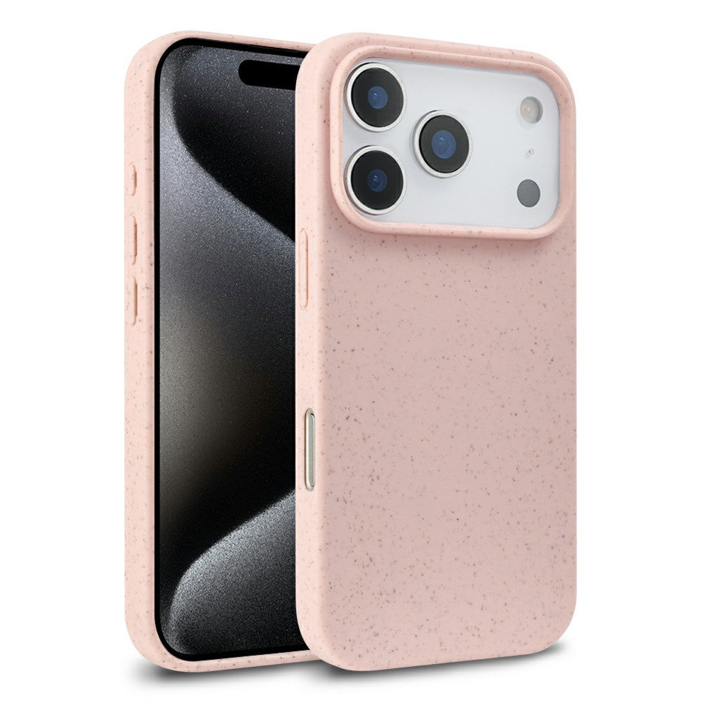 For iPhone 18 Pro Max / 17 Pro Max Case Biodegradable Wheat Straw + TPU Matte Phone Cover