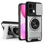 For Oppo Reno16 F 5G  /  Reno16 FS 5G Magnetic Case Ring Holder Foldable Kickstand TPU PC Phone Cover with Camera Lens Slider