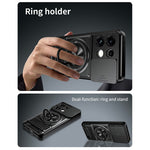 For Oppo Reno16 F 5G  /  Reno16 FS 5G Magnetic Case Ring Holder Foldable Kickstand TPU PC Phone Cover with Camera Lens Slider
