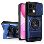 For Oppo Reno16 F 5G  /  Reno16 FS 5G Magnetic Case Ring Holder Foldable Kickstand TPU PC Phone Cover with Camera Lens Slider