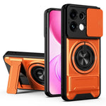 For Oppo Reno16 F 5G  /  Reno16 FS 5G Magnetic Case Ring Holder Foldable Kickstand TPU PC Phone Cover with Camera Lens Slider