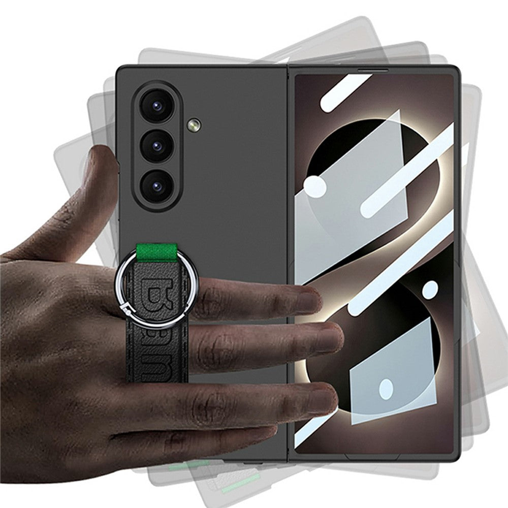 GKK For Samsung Galaxy Z Fold8 Ultra Case Wristband Foldable PC Phone Cover with Front Screen Protector