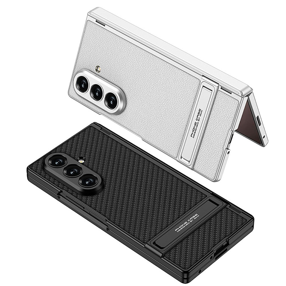 GKK til Samsung Galaxy Z Fold8 Ultra Etui Støttefod PU-læder + PC Telefoncover med hærdet glasfilm
