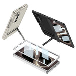 GKK til Samsung Galaxy Z Fold8 Ultra Etui Støttefod PU-læder + PC Telefoncover med hærdet glasfilm