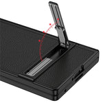 GKK til Samsung Galaxy Z Fold8 Ultra Etui Støttefod PU-læder + PC Telefoncover med hærdet glasfilm