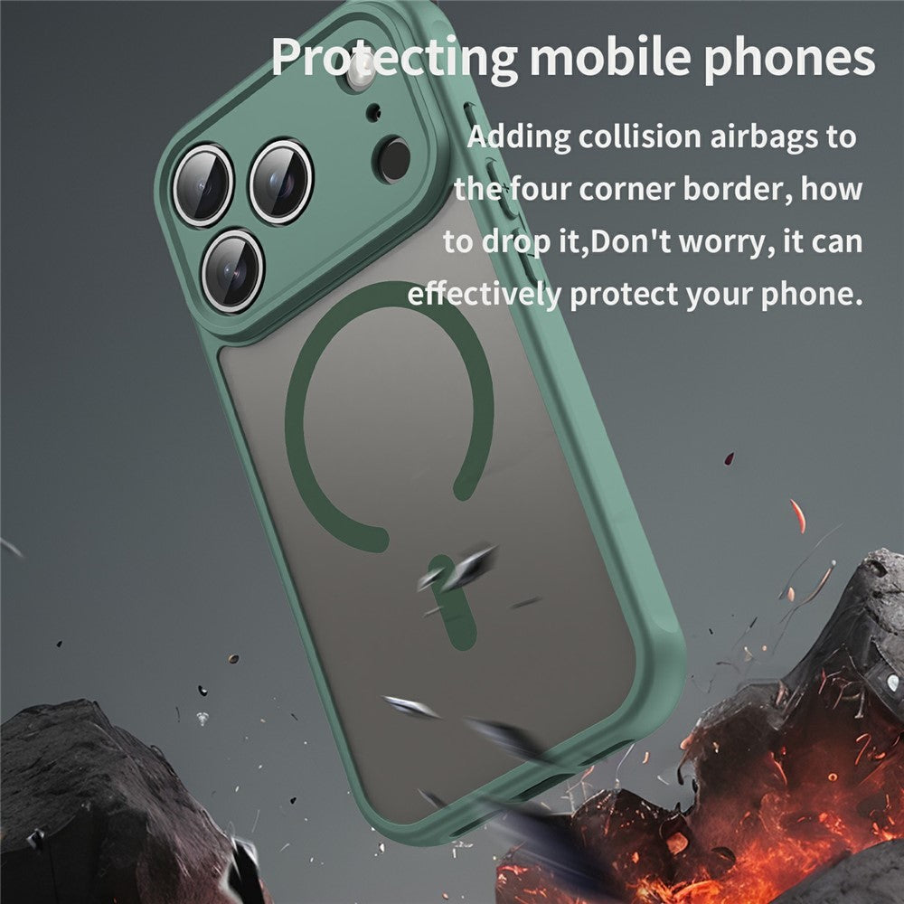 Til iPhone 18 Pro / 17 Pro Magnetisk Cover Anti-fald Mat PC + TPU Telefoncover