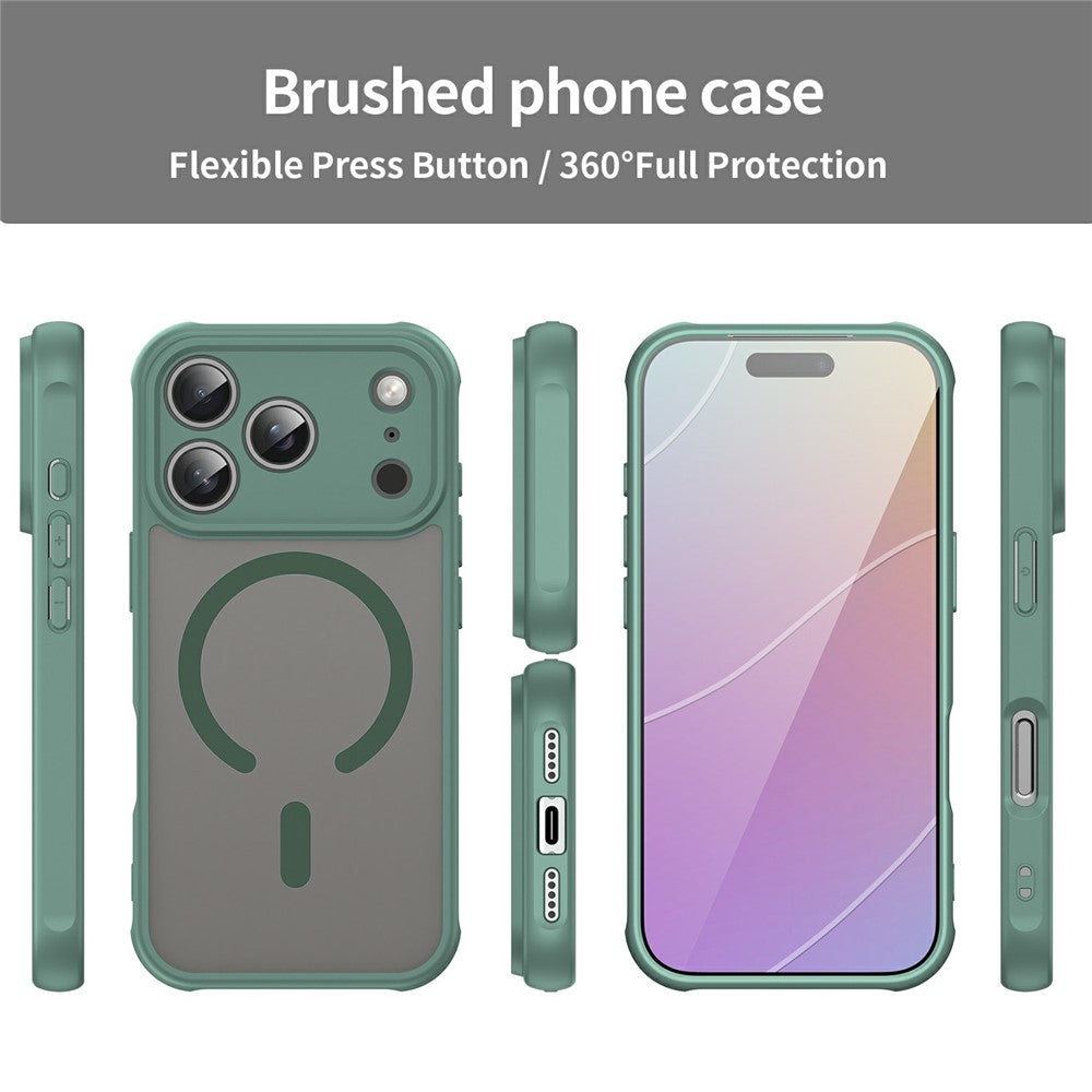 Til iPhone 18 Pro / 17 Pro Magnetisk Cover Anti-fald Mat PC + TPU Telefoncover