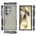 For Samsung Galaxy S24 Ultra Magnetic Case Shockproof Airbag PC+TPU Phone Cover