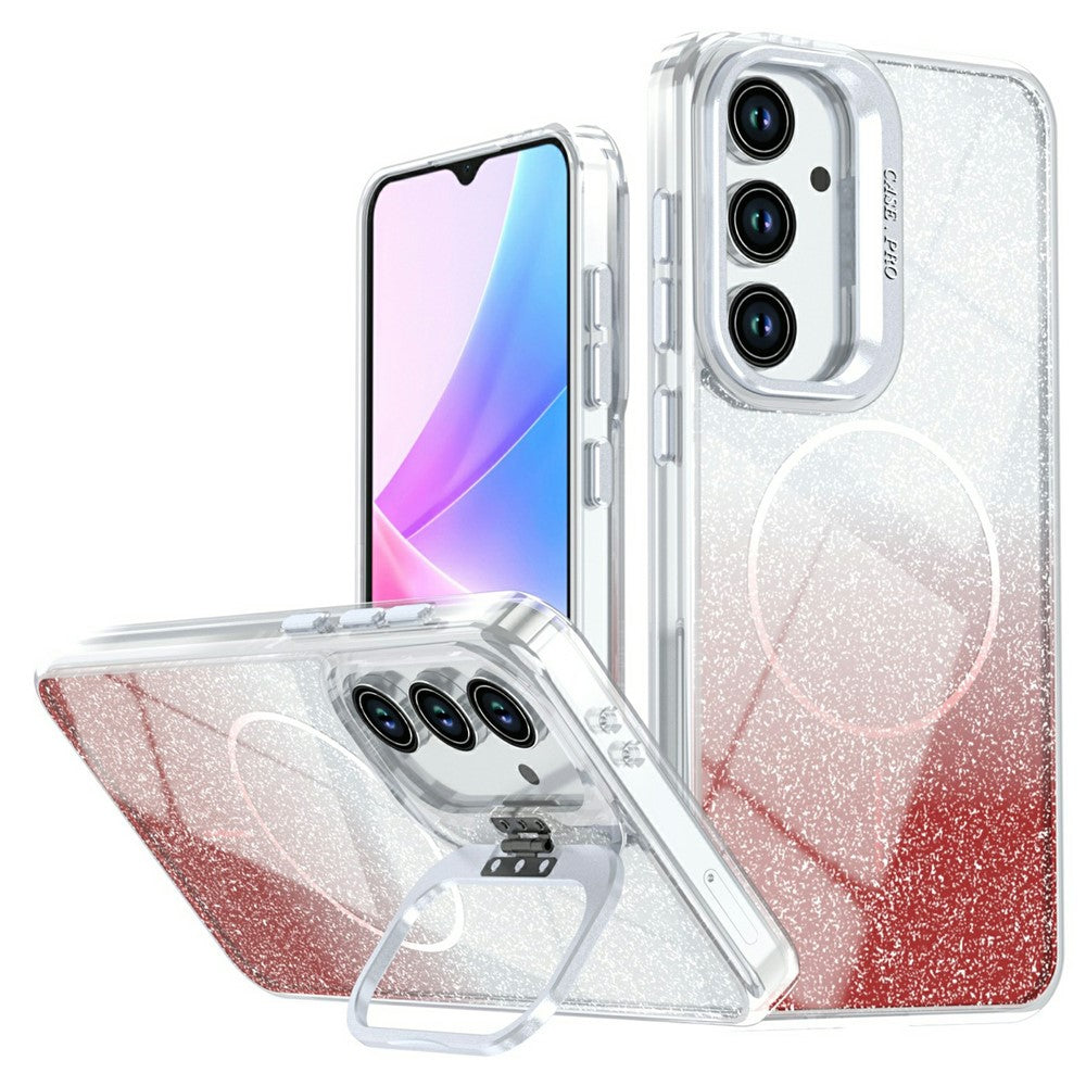For Samsung Galaxy S26 FE Magnetic Case Gradient Glitter Shockproof TPU PC Phone Cover