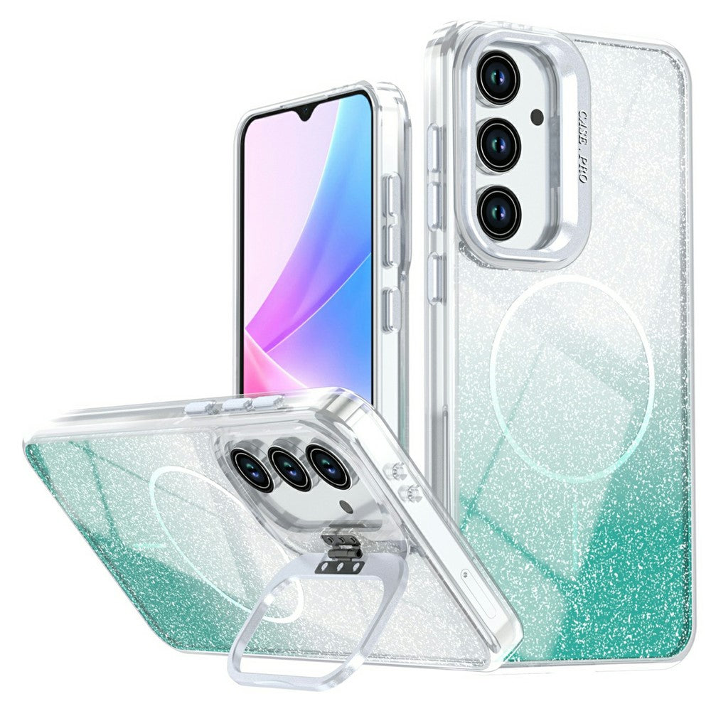 For Samsung Galaxy S26 FE Magnetic Case Gradient Glitter Shockproof TPU PC Phone Cover