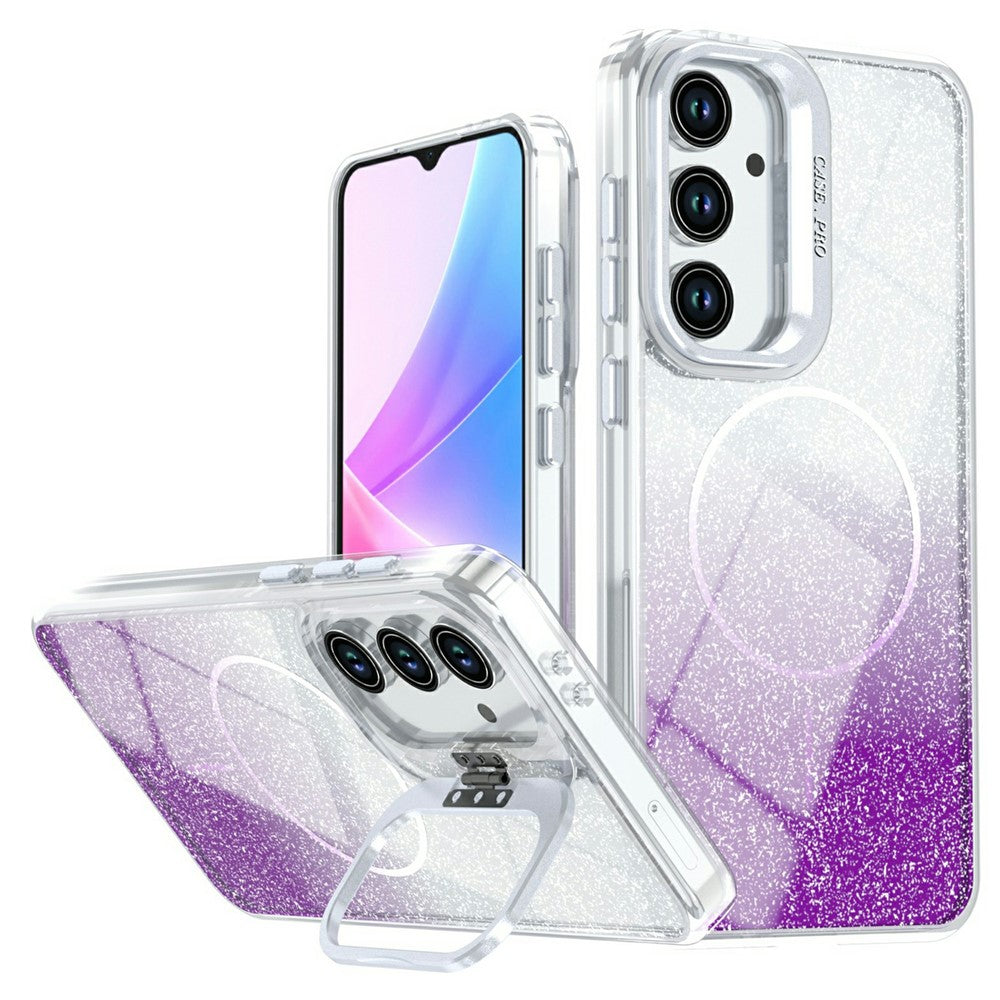 For Samsung Galaxy S26 FE Magnetic Case Gradient Glitter Shockproof TPU PC Phone Cover