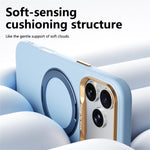 ABEEL For iPhone 17 Pro  /  18 Pro Magnetic Case Ring Kickstand Liquid Silicone Feel PC Phone Cover