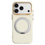 ABEEL For iPhone 17 Pro  /  18 Pro Magnetic Case Ring Kickstand Liquid Silicone Feel PC Phone Cover