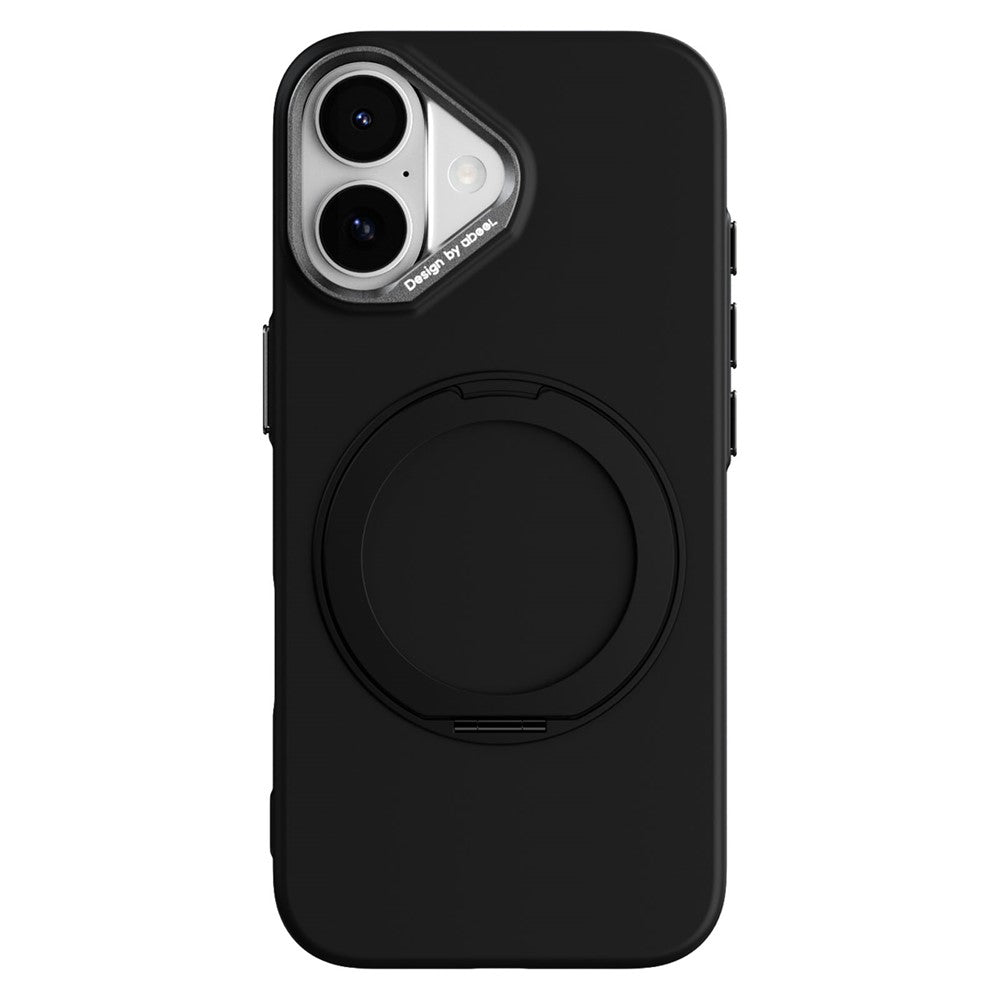 ABEEL For iPhone 17  /  18 Magnetic Case Ring Kickstand Liquid Silicone Feel PC Phone Cover