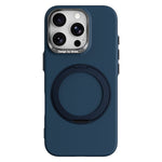 ABEEL For iPhone 16 Pro Max Magnetic Case Ring Kickstand Liquid Silicone Feel PC Phone Cover