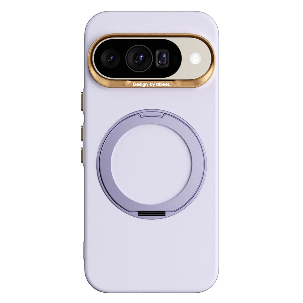ABEEL For Google Pixel 10  /  10 Pro Magnetic Case Ring Kickstand Liquid Silicone Feel PC Phone Cover