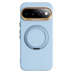 ABEEL For Google Pixel 11 Pro XL Magnetic Case Ring Kickstand Liquid Silicone Feel PC Phone Cover