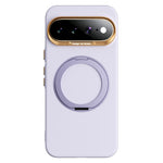 ABEEL For Google Pixel 11 Pro XL Magnetic Case Ring Kickstand Liquid Silicone Feel PC Phone Cover