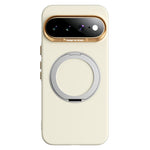 ABEEL For Google Pixel 11 Pro XL Magnetic Case Ring Kickstand Liquid Silicone Feel PC Phone Cover