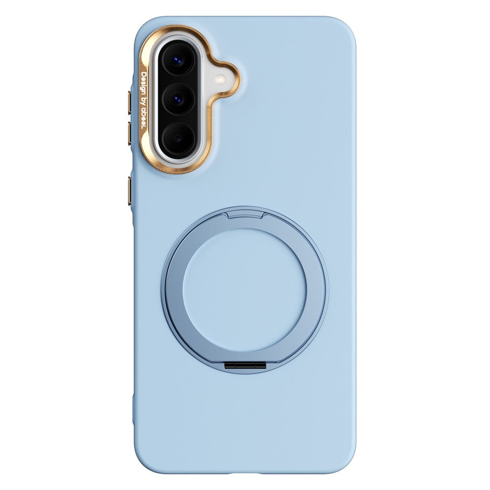ABEEL For Samsung Galaxy A37 5G Magnetic Case Ring Kickstand Liquid Silicone Feel PC Phone Cover