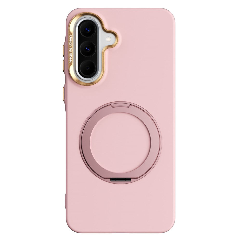ABEEL For Samsung Galaxy A37 5G Magnetic Case Ring Kickstand Liquid Silicone Feel PC Phone Cover