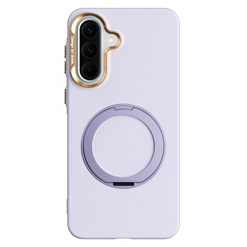 ABEEL For Samsung Galaxy A37 5G Magnetic Case Ring Kickstand Liquid Silicone Feel PC Phone Cover