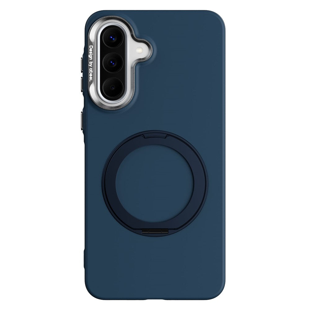 ABEEL For Samsung Galaxy A37 5G Magnetic Case Ring Kickstand Liquid Silicone Feel PC Phone Cover