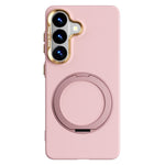 ABEEL For Samsung Galaxy S26 Magnetic Case Ring Kickstand Liquid Silicone Feel PC Phone Cover