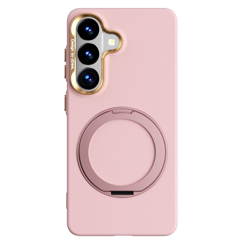 ABEEL For Samsung Galaxy S26 Magnetic Case Ring Kickstand Liquid Silicone Feel PC Phone Cover