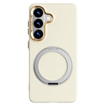 ABEEL For Samsung Galaxy S26 Magnetic Case Ring Kickstand Liquid Silicone Feel PC Phone Cover