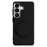 ABEEL For Samsung Galaxy S26 Magnetic Case Ring Kickstand Liquid Silicone Feel PC Phone Cover