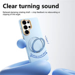 ABEEL Til Samsung Galaxy S26 Ultra Magnetisk Cover Ring Kickstand Flydende Silikonefølelse PC Telefoncover