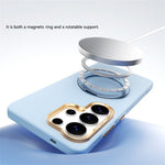 ABEEL Til Samsung Galaxy S26 Ultra Magnetisk Cover Ring Kickstand Flydende Silikonefølelse PC Telefoncover