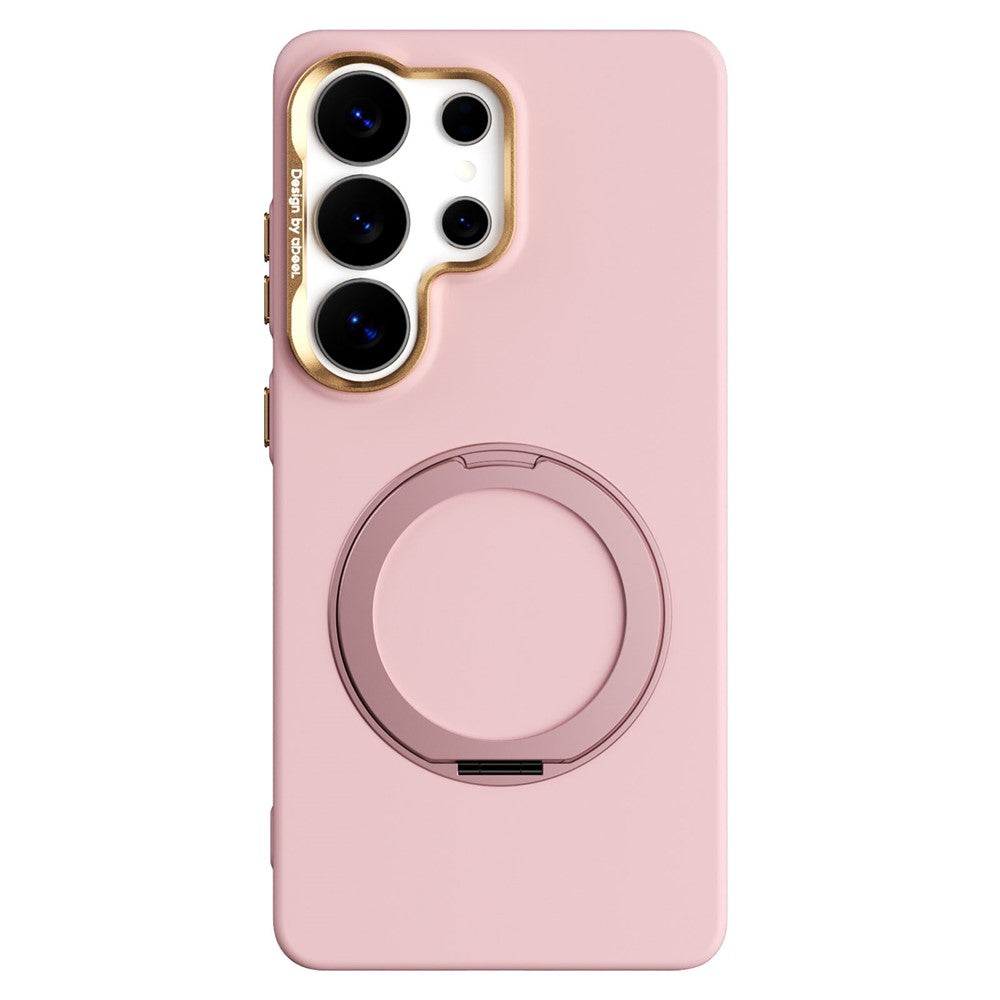 ABEEL Til Samsung Galaxy S26 Ultra Magnetisk Cover Ring Kickstand Flydende Silikonefølelse PC Telefoncover
