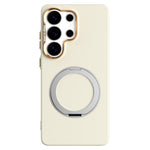 ABEEL Til Samsung Galaxy S26 Ultra Magnetisk Cover Ring Kickstand Flydende Silikonefølelse PC Telefoncover