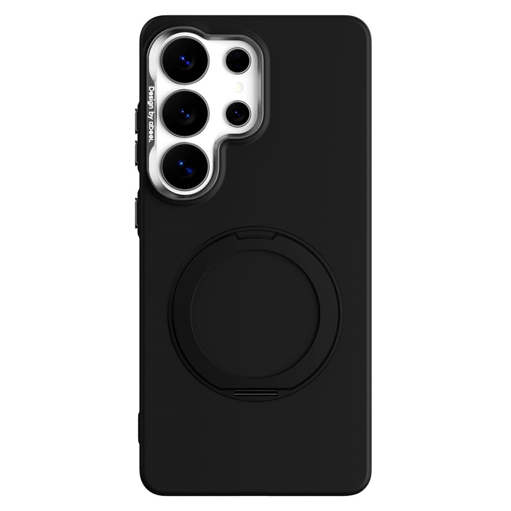 ABEEL Til Samsung Galaxy S26 Ultra Magnetisk Cover Ring Kickstand Flydende Silikonefølelse PC Telefoncover