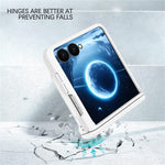 For Samsung Galaxy Z Flip8 Case Spring Hinge Protection Hard PC Phone Cover Built-in Card Slots