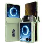 For Samsung Galaxy Z Flip8 Case Spring Hinge Protection Hard PC Phone Cover Built-in Card Slots