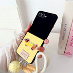 For Samsung Galaxy Z Flip8 Case Cute Dog Hinge Protection Litchi Texture Phone Cover with Wrist Strap