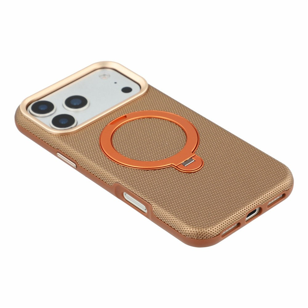 KIGC For iPhone 18 Pro / 17 Pro Case Rotating Magnetic Kickstand PC + TPU Phone Protective Cover