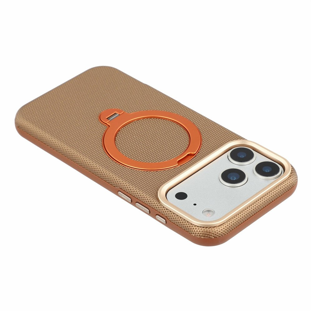 KIGC For iPhone 18 Pro / 17 Pro Case Rotating Magnetic Kickstand PC + TPU Phone Protective Cover