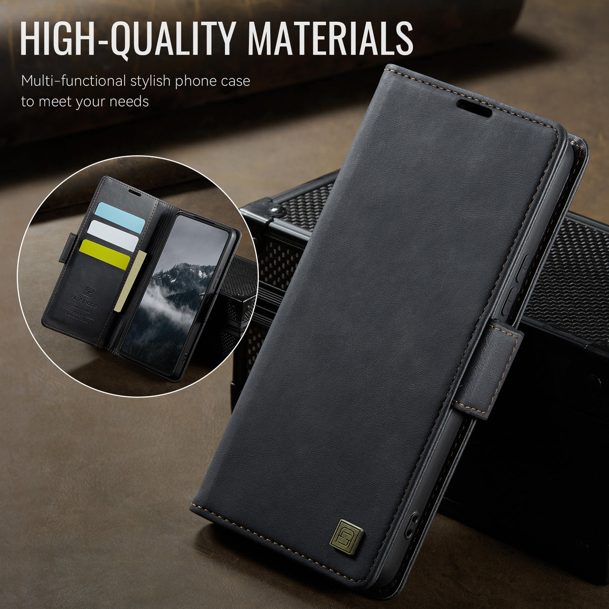 AUTSPACE for Xiaomi Redmi 15C 4G (EU) (173mm) / Xiaomi Redmi 15C 5G (EU) (173mm) A11 Case RFID Blocking Retro Leather Cell Phone Wallet Cover
