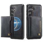 AUTSPACE for Samsung Galaxy S26 Case A13 Vintage Leather Back Cover with Magnetic Detachable Card Bag