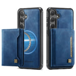 AUTSPACE for Samsung Galaxy S26 Case A13 Vintage Leather Back Cover with Magnetic Detachable Card Bag