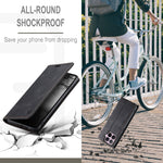 AUTSPACE för Xiaomi 17T Pro plånboksfodral A01 läderstativ med RFID-blockerande korthållare