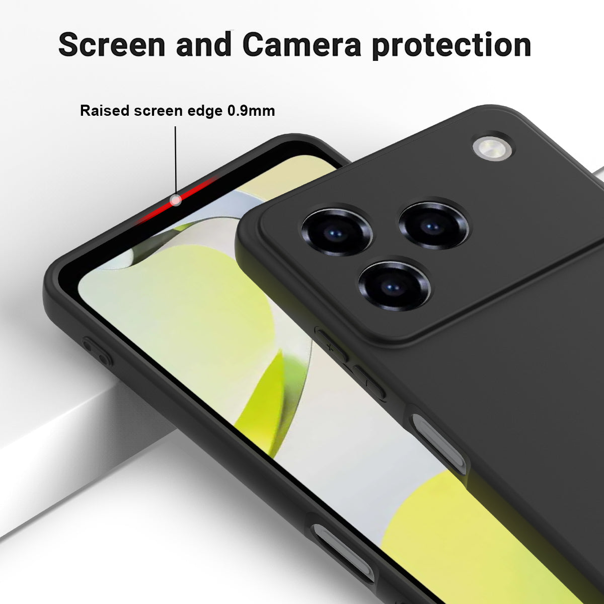 For ZTE Blade A76 4G Liquid Silicone Case Phone Back Cover with Hand Strap